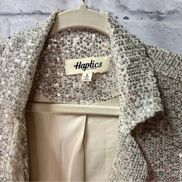 Hayden Women's Silver Sequin Blazer - Picture 4 of 6